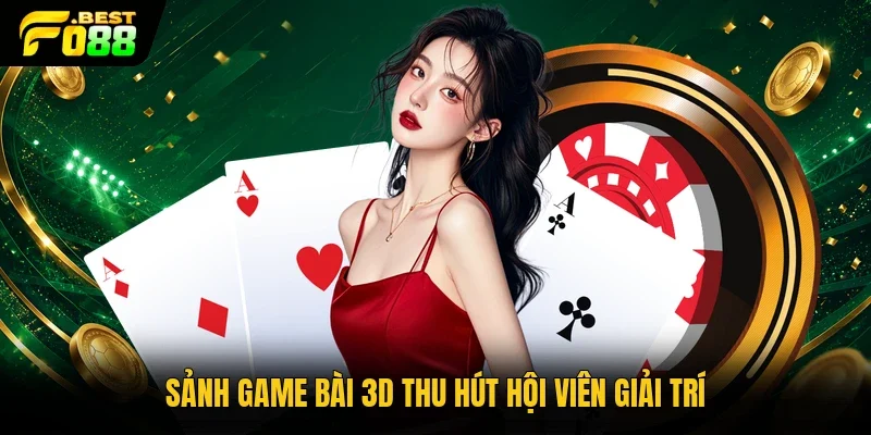 Sảnh game bài 3D thu hút hội viên giải trí