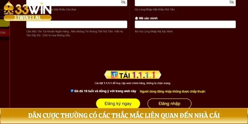 Dân cược thường có các thắc mắc liên quan đến nhà cái