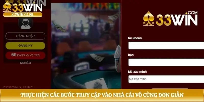 Thực hiện các bước truy cập vào nhà cái vô cùng đơn giản 
